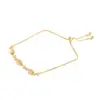 Wholesale Fashion Hexagram Heart Shape Titanium Steel Copper Bracelets Plating Inlay Pearl Zircon Copper Bracelets