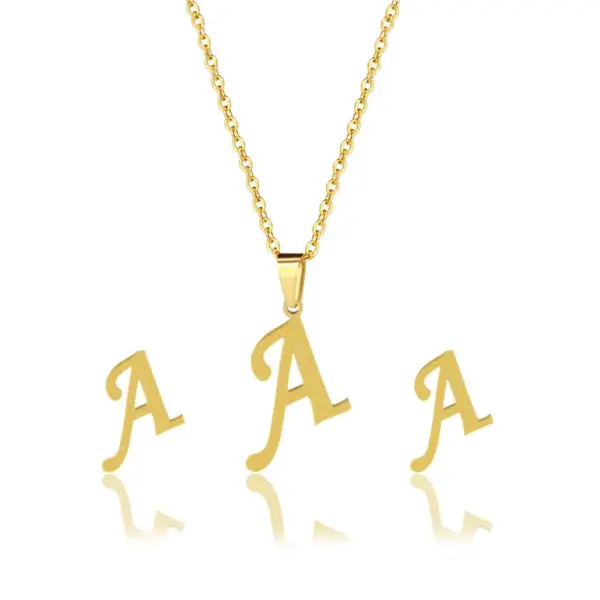 Wholesale Simple Style Letter Stainless Steel Polishing No Inlaid