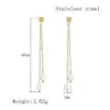 Wholesale PVD Coated Real Gold Plated 18K Gold Geometric 304 Stainless Steel Elegant Simple Style Waterproof Non Tarnish Drop Earrings