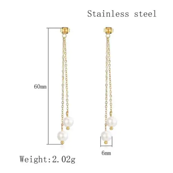 Wholesale PVD Coated Real Gold Plated 18K Gold Geometric 304 Stainless Steel Elegant Simple Style Waterproof Non Tarnish Drop Earrings