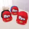 Wholesale Korean Car Children's Flat Brim Baseball Cap Spring and Autumn New Cartoon Lightning Mcqueen Boys and Girls Hip-Hop Hat