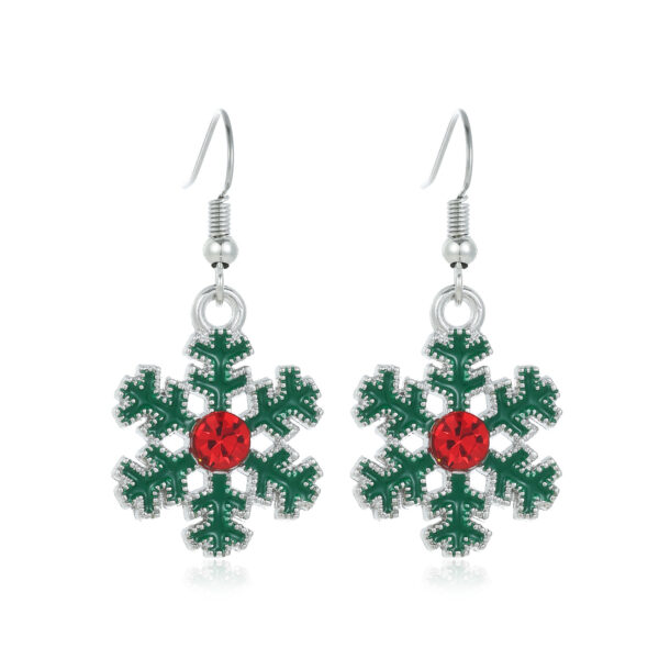Wholesale Alloy diamond snowflake earrings