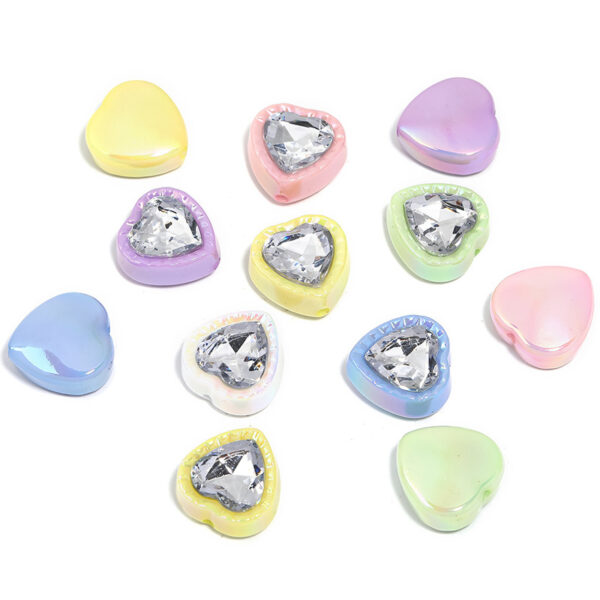 Wholesale Electroplated Heart Beads