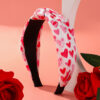 Wholesale Valentine's Day Love Fabric Pink Y2k Headband High Heels Pattern