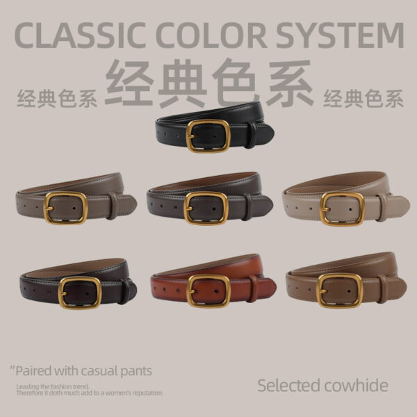 Wholesale women's vintage genuine leather belt