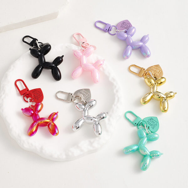 Wholesale Cross-Border Popular Jelly Balloon Dog Pendant Acrylic Keychain Export Blind Bag Bag Stereo Doll Pendant
