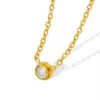 PVD Coated Real Gold Plated 18K Gold Geometric 304 Stainless Steel Basic Classic Style Waterproof Non Tarnish 304 Stainless Steel Pendant Necklace