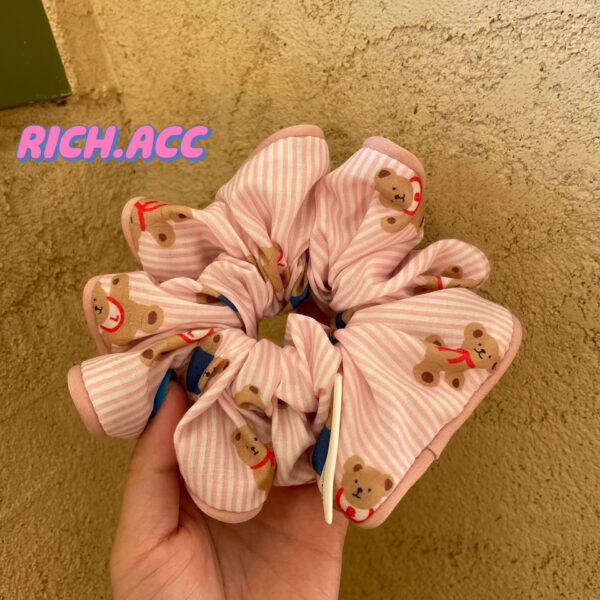 Wholesale [Real shot] South Korea fabric quality huge cute cartoon oil painting fabric large intestine hair ring ponytail head rope