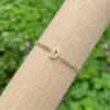 Wholesale Copper 18K Gold Plated Casual Simple Style Classic Style Plating Inlay Letter Zircon Bracelets