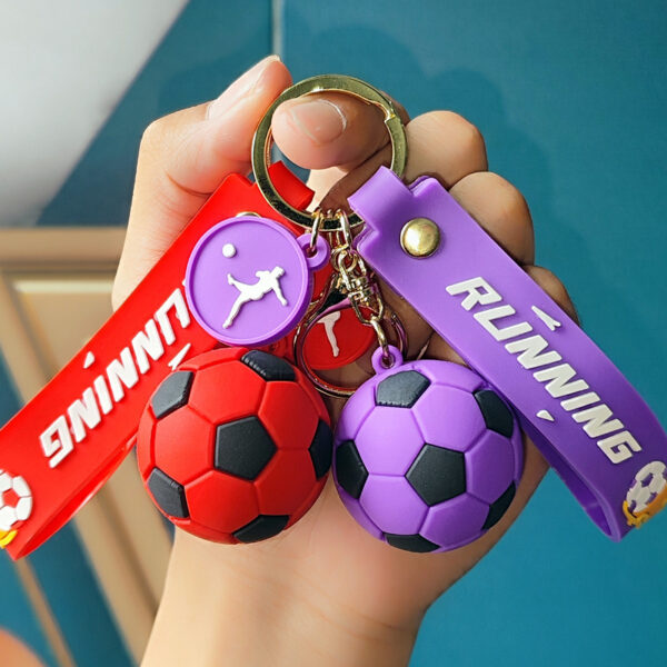 Wholesale Creative Large Simulation Football Keychain Bag Pendant Car Key Chain Stall Student Memorial Gift