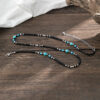 Wholesale European and American Cross-Border Bohemian Rice Bead Necklace Men's Trendy High-End Spliced Turquoise Clavicle Chain Simple Men's Jewelry