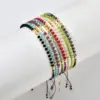 Wholesale Bohemian Solid Color Natural Stone Drawstring Bracelets