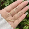 Wholesale 18K Gold Plated Copper Electroplated Zircon Bee Simple Style Handmade Chain Bracelets For Women's