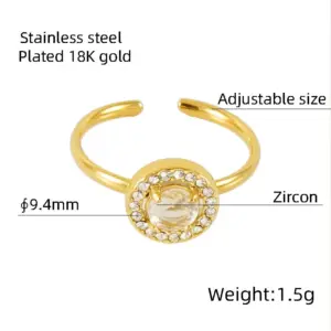 597-Round Ring [White Diamond]