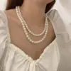 Wholesale Elegant Simple Style Solid Color Artificial Pearls Imitation Pearl Wholesale Necklace