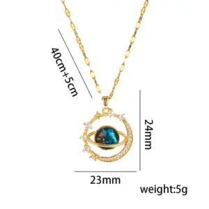358 Universe Star River Necklace / Gold