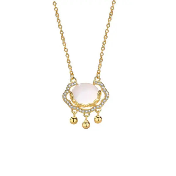 Wholesale Titanium Steel Simple Style Plating Inlay Heart Shape Flower Zircon Pendant Necklace