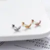Wholesale 316 Stainless Steel Copper Geometric Ear Studs For Women'S