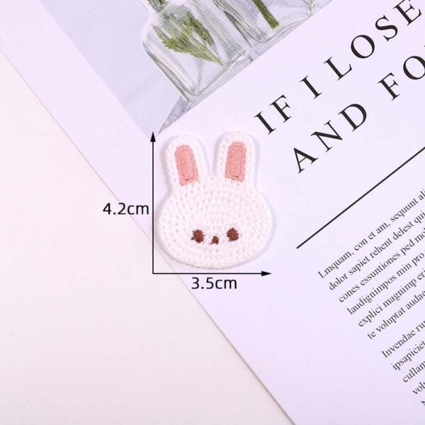 Wholesale Embroidery factory new mobile phone case bag decoration accessories patch cute animal head cartoon embroidery cloth stickers
