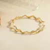 Wholesale Punk Simple Style Round 304 Stainless Steel Plain Bracelet In Bulk