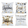 Wholesale Christmas atmosphere gold-stamping festive pillowcase