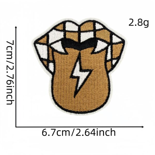 oly-9bc38aa862b4b4fcd46bf8df8ea83935 Wholesale Children's Funny Cloth Stickers Punk Style Badge Brown Series Skull Cartoon Ghost Computer Embroidery Hot Melt Adhesive Style