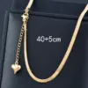 Vacuum Plating Real Gold Plated 18K White Solid Color 304 Stainless Steel Simple Style Waterproof Non Tarnish 201 Necklace