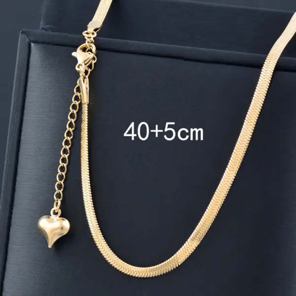 Vacuum Plating Real Gold Plated 18K White Solid Color 304 Stainless Steel Simple Style Waterproof Non Tarnish 201 Necklace