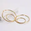 PVD Coated 18K Gold Plated Geometric Stainless Steel Simple Style Waterproof Non Tarnish Earrings