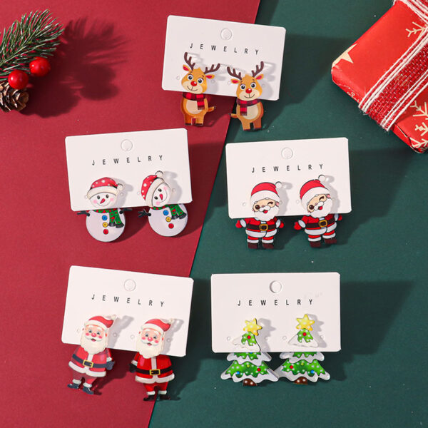 Wholesale Cute Cartoon Christmas Earrings