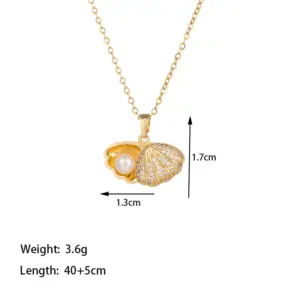 Pearl Shell Necklace [Gold]