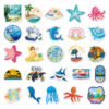 Wholesale 100 sheets of non-repetitive cartoon marine biological cross-border laptop luggage scooter decorative stickers