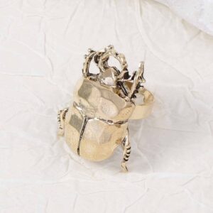 Gold ladybug ring