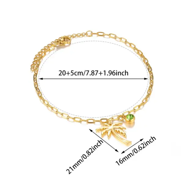 Wholesale Jewelry Modern Style Solid Color 304 Stainless Steel Anklet