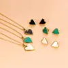 Wholesale Jewelry Fashion Heart Shape 304 Stainless Steel Shell 18K Gold Plated Gold Plated Stainless Steel Jewelry Sets