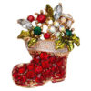 Wholesale Christmas gift boots full of diamond brooch