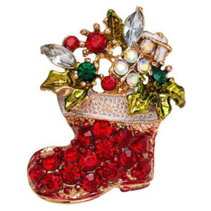 Wholesale Christmas gift boots full of diamond brooch