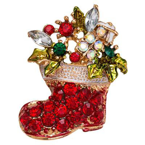 Wholesale Christmas gift boots full of diamond brooch
