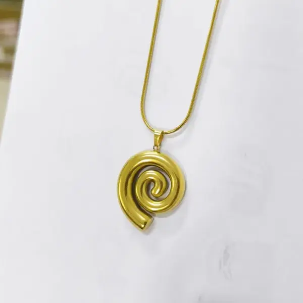 Wholesale PVD Coated Real Gold Plated Geometric Titanium Steel Simple Style Classic Style Waterproof Non Tarnish Earrings Necklace