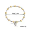 Wholesale Fashionable Stainless Steel Heart Pendant Bracelet For Women Gold Plated Beaded Jewelry Suitable Daily Wear Ideal Valentine's Day Mother's Gift
