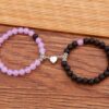 Wholesale Heart-to-Heart Couple Bracelet Female Niche Design Sense Ins Attrite Trendy Bracelet Set Cross-Border Trendy Jewelry