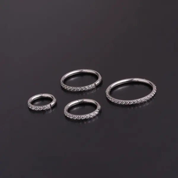 316L Stainless Steel Zircon Ear Cartilage Rings & Studs Geometric Waterproof Non Tarnish Surgical Steel