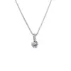 Mini Single Diamond Zircon Necklace For Women Simple Trendy Transparent Collarbone Chain Geometric Stainless Steel Material