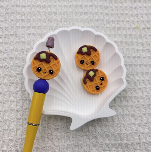 Wholesale silicone creative beads small biscuits beads