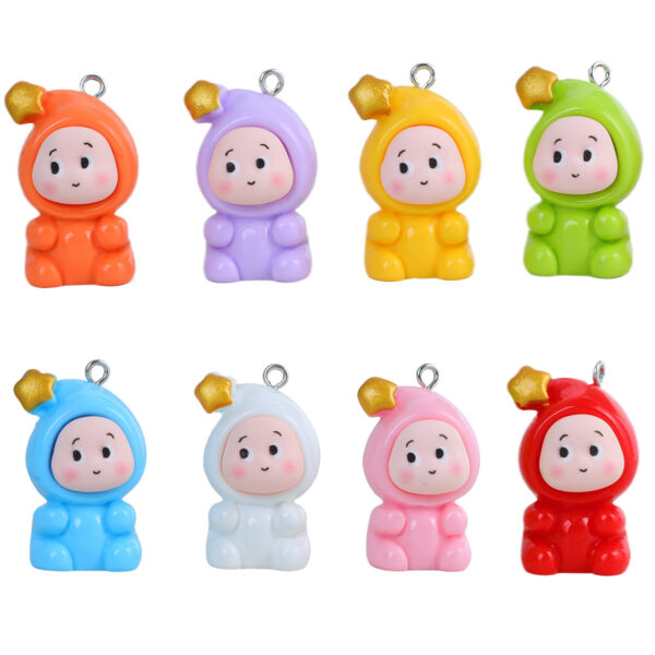 Wholesale Cutel doll resin doll accessories key chain pendant