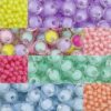 Wholesale 8mm10mm Transparent Bead Bead Straight Hole Color Bead Bulk Beaded Bracelet Handmade Material DIY Jewelry Accessories