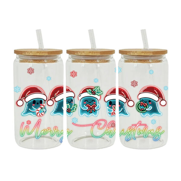 Wholesale Uv Transfer Sticker Glass Cup Crystal Label Crystal Sticker Cross-Border Exclusive for 16oz Glass Cup Special Sticker 23Cmx11Cm