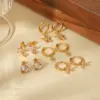 PVD Coated Real Gold Plated Starfish Heart Shape 304 Stainless Steel Luxurious Simple Style Waterproof Non Tarnish Drop Earrings
