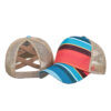 Wholesale Digital print striped cross elastic nytail baseball net cap baseball cap cap Sun cap B759