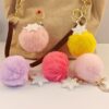 Wholesale Creative Snowflake Fur Ball Keychain Pendant Imitation Rex Rabbit Plush Bag Pendant Fur Ball Accessories Keychain Pendant